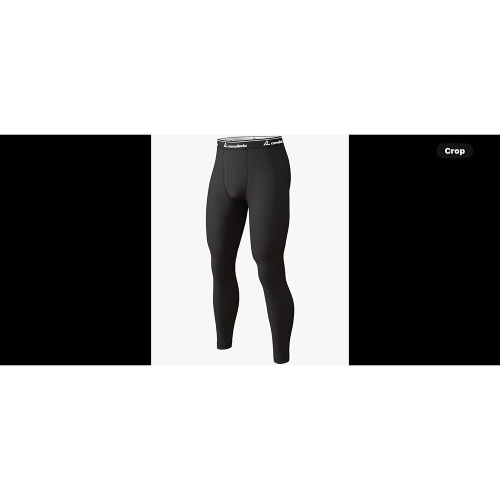 Convallaria Thermals Mens Long John Underware Black Sz S